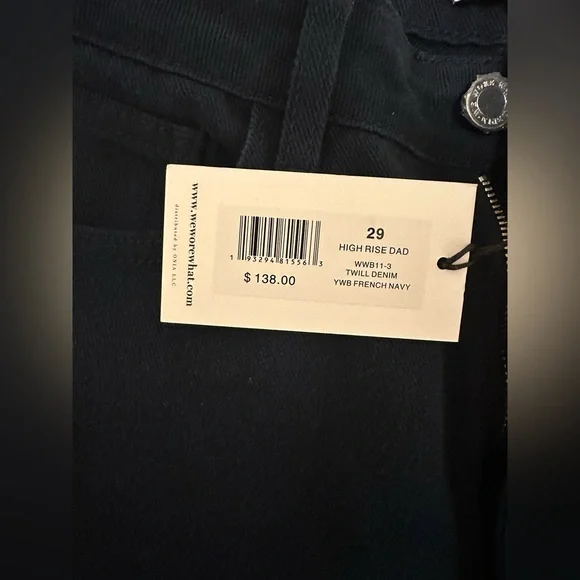 WeWoreWhat, High rise twill denim dad jeans. - Picture 8 of 11